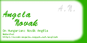 angela novak business card